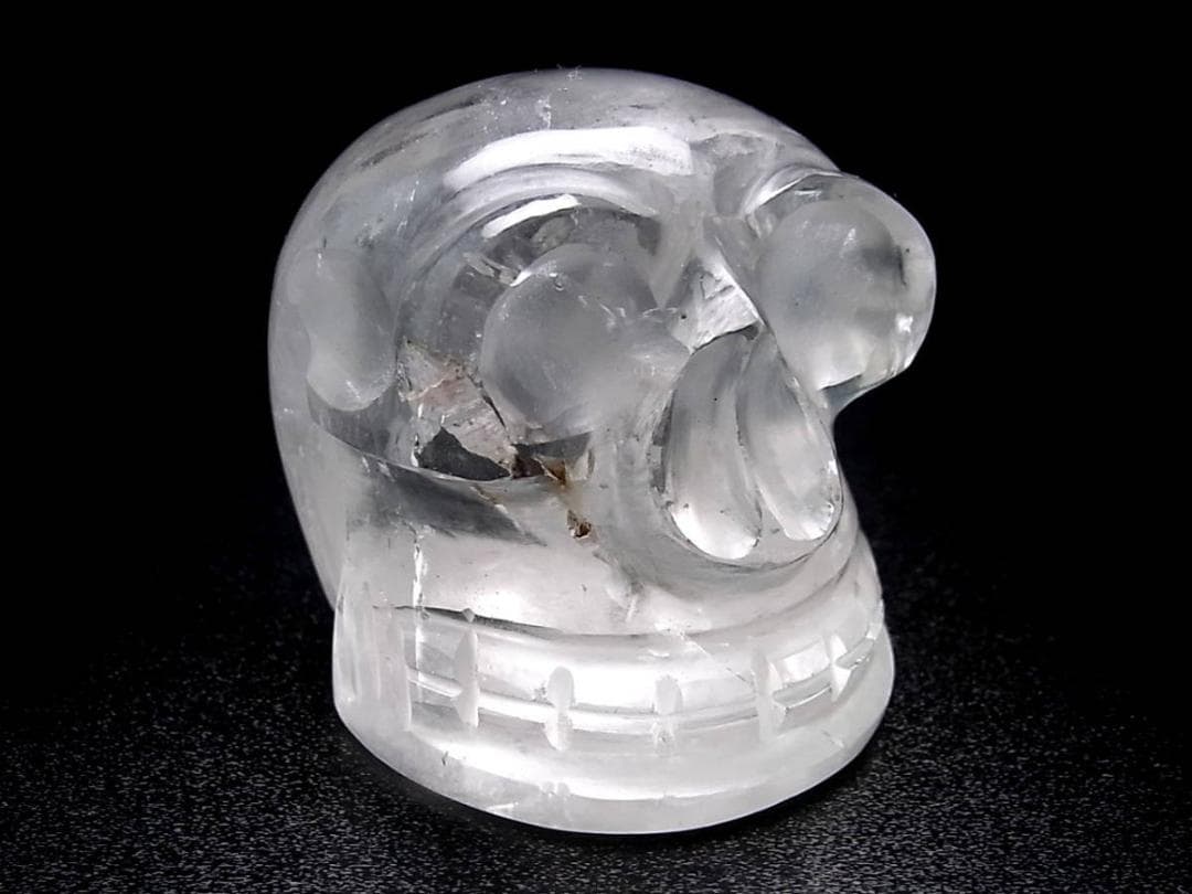 ネパール ヒマラヤ水晶製 どくろ水晶 スカルクォーツ 208g レインボー水晶