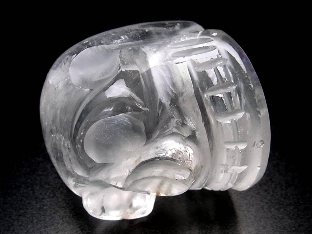 ネパール ヒマラヤ水晶製 どくろ水晶 スカルクォーツ 208g レインボー水晶