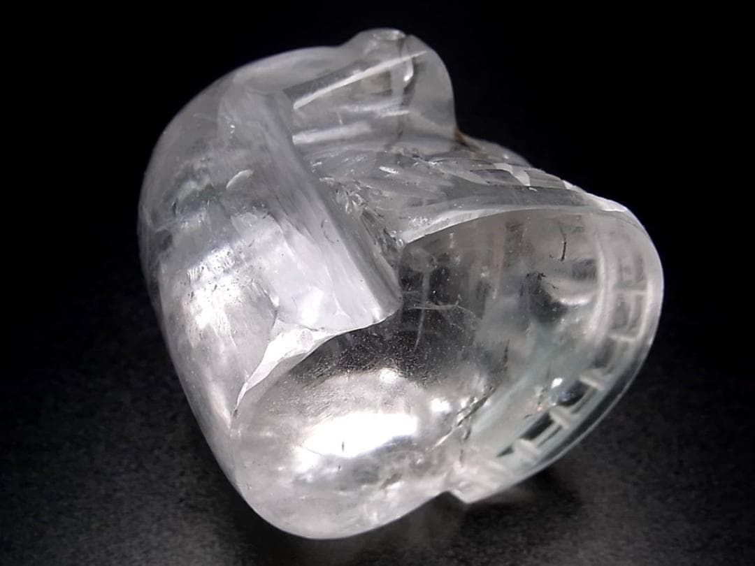 ネパール ヒマラヤ水晶製 どくろ水晶 スカルクォーツ 208g レインボー水晶