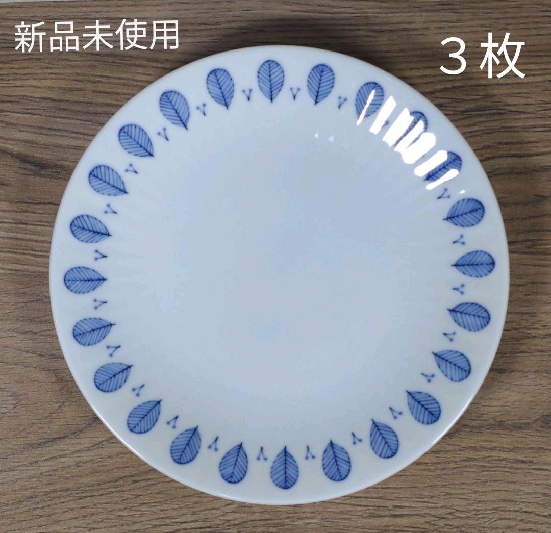 美濃焼　人気のうすかる ハーブミント　22cmプレート　３枚　新品未使用