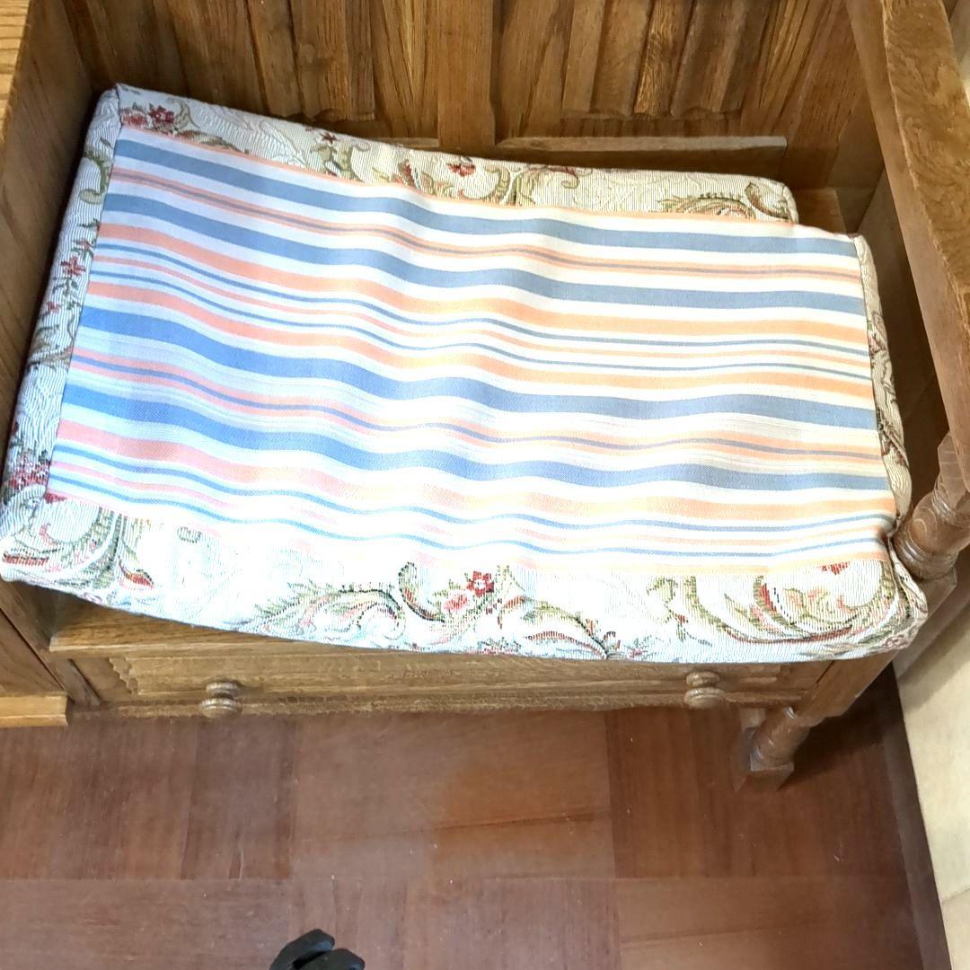 オーク材　テレフォンベンチ　電話台　アンティーク