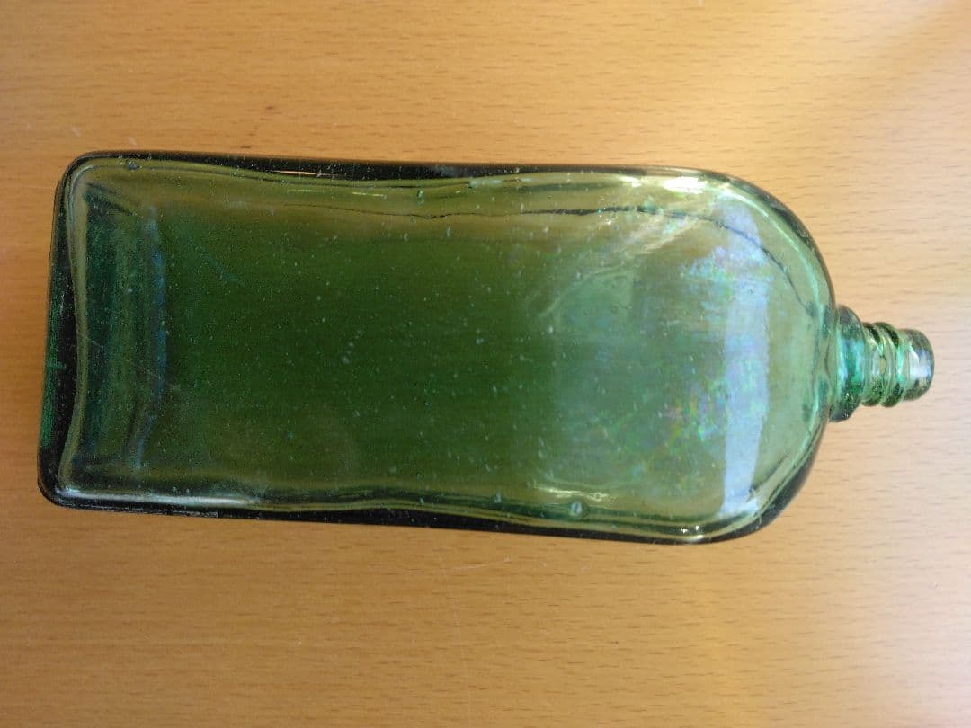 レトロ瓶☆ヘチマコロン2個・アンティーク・インテリア小物・エンボス・和硝子・骨董