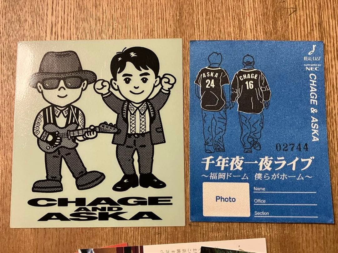 131 CHAGE & ASKA チャゲアス　ステッカー　ポストカード