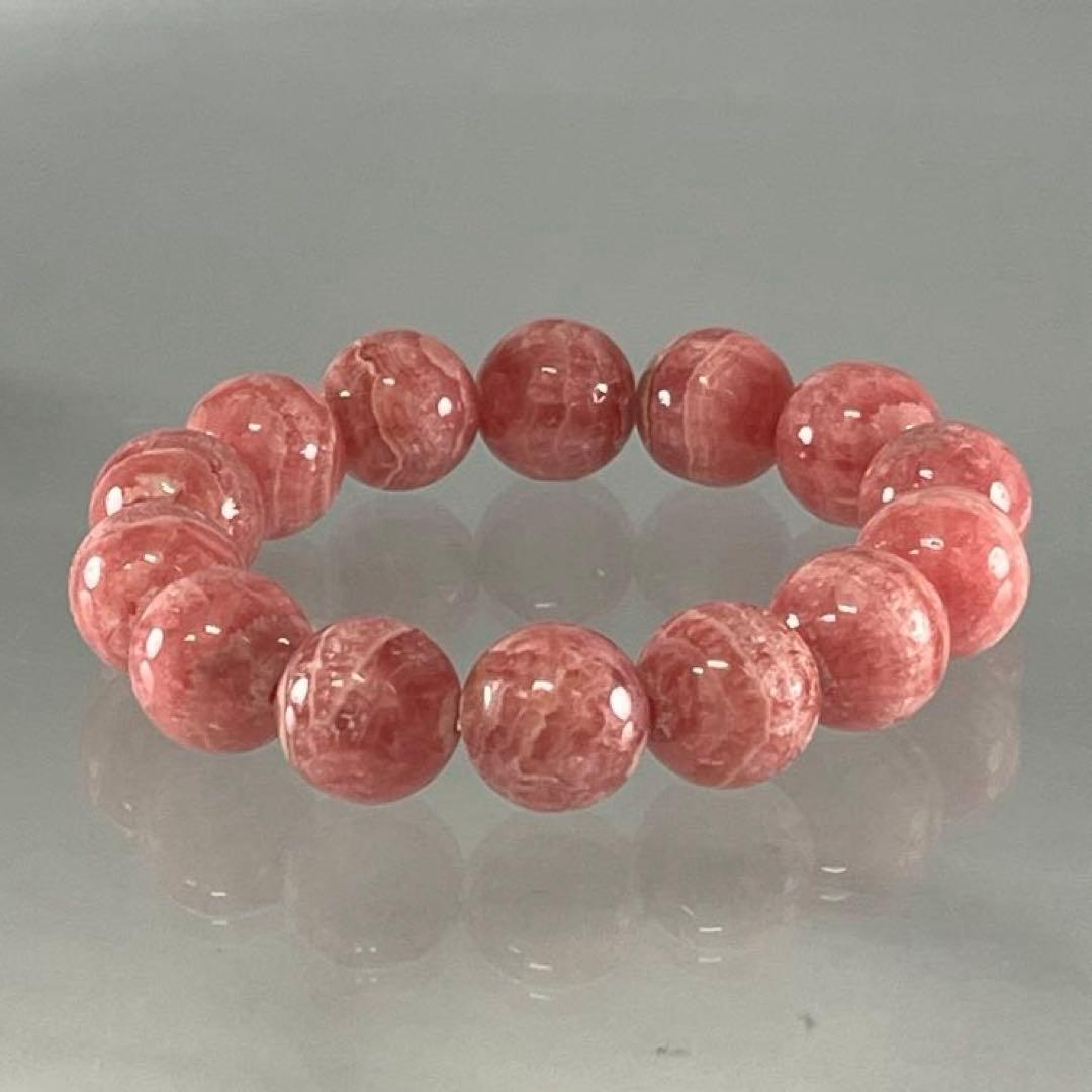 a BRY0532☆インカローズブレスレット☆高品質　天然石　美品