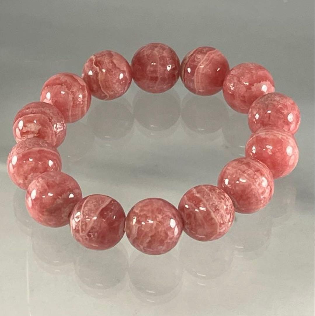 a BRY0532☆インカローズブレスレット☆高品質　天然石　美品