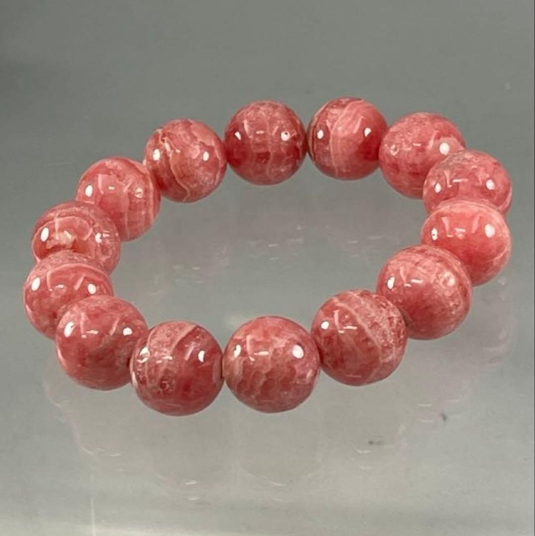 a BRY0532☆インカローズブレスレット☆高品質　天然石　美品