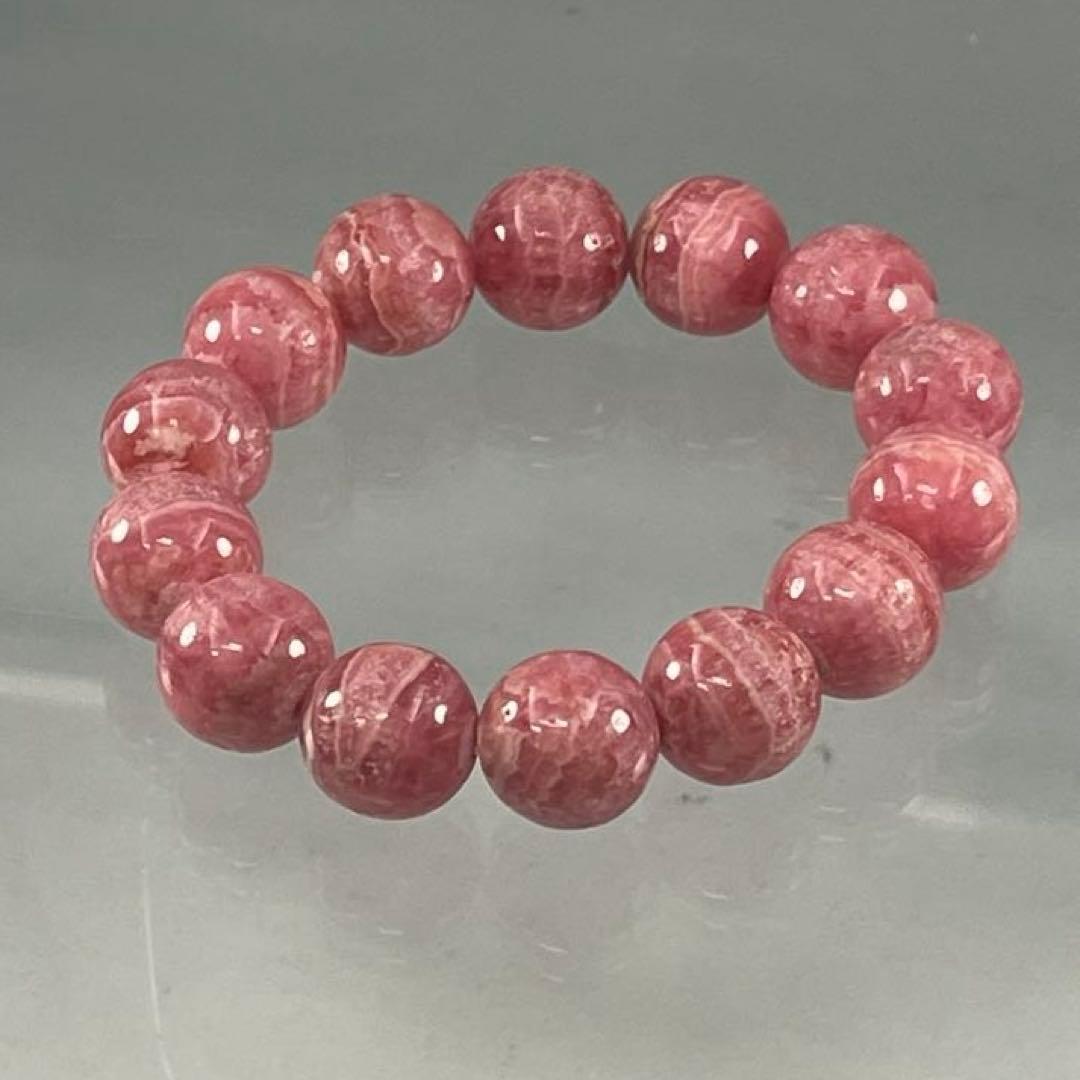 a BRY0532☆インカローズブレスレット☆高品質　天然石　美品
