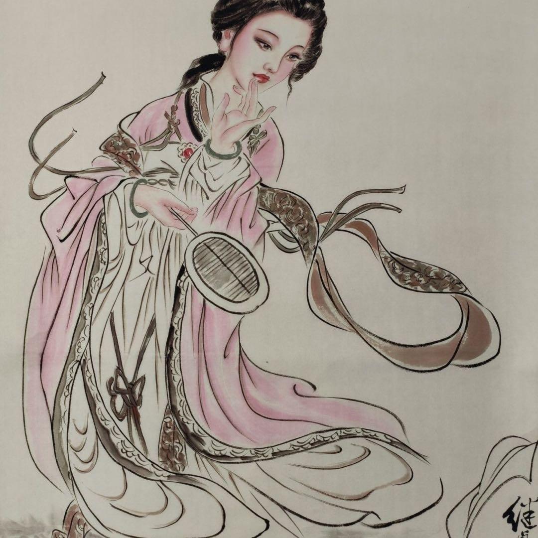 刘继卣 波涌忝色 中国画 掛け軸 水墨画 和室 玄関 茶室 壁掛け 美術品