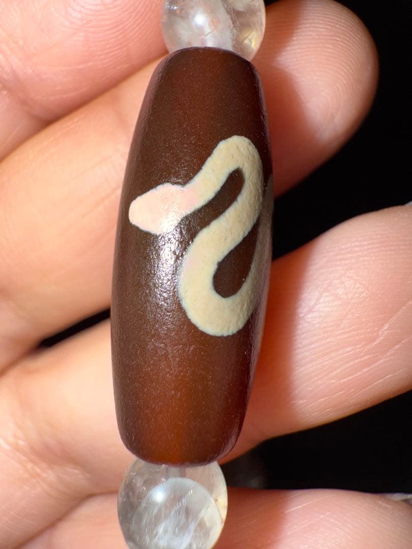 ✨✨梵字入り白蛇天珠✨✨アルーシャサンストーン