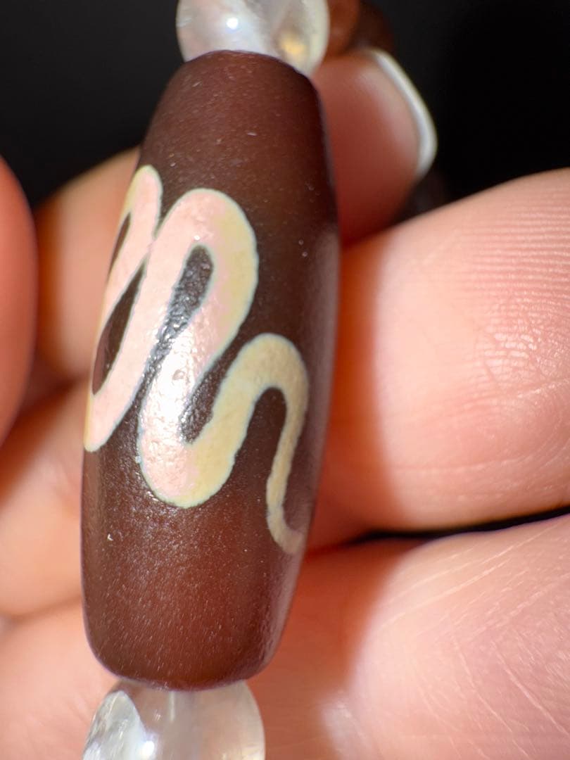 ✨✨梵字入り白蛇天珠✨✨アルーシャサンストーン