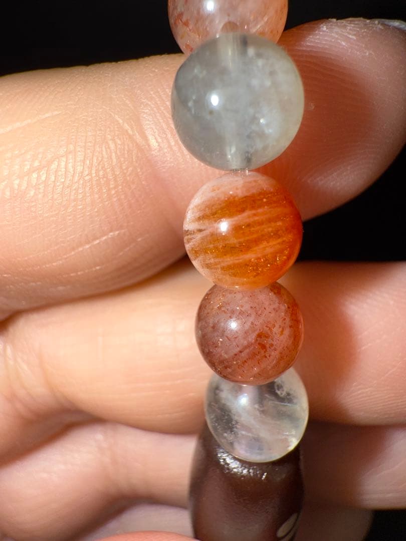 ✨✨梵字入り白蛇天珠✨✨アルーシャサンストーン