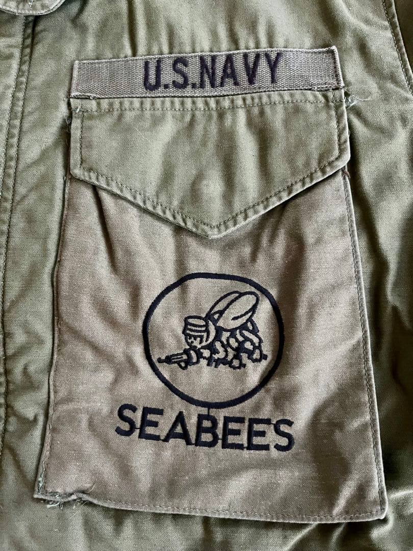 M65 フィールドジャケットU.S.NAVY シービーズ ◎裏地グレー 美品SS