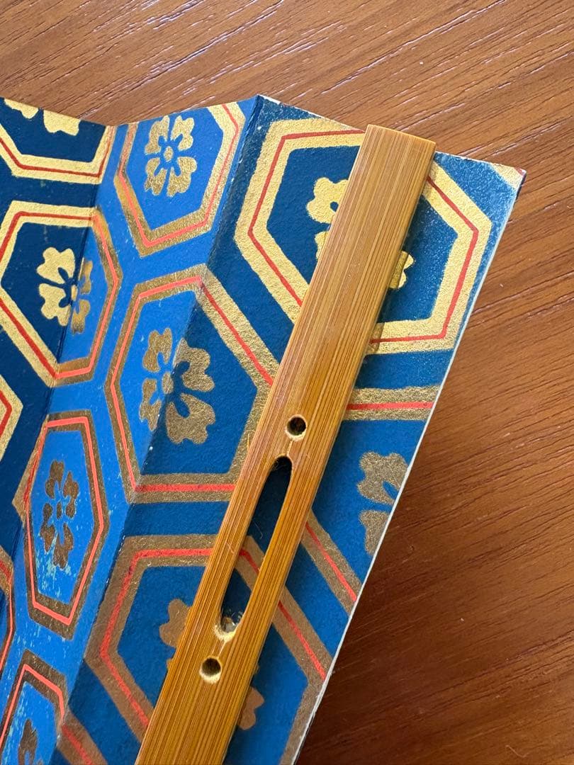 観世流　美しい青金色の舞扇