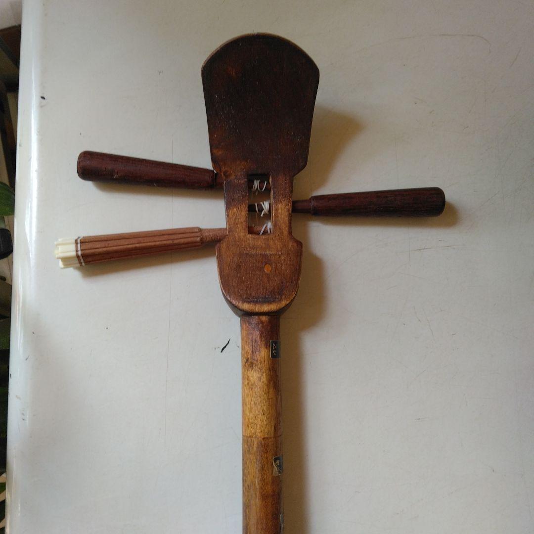 ウッド三線 花柄デザイン ケース付き