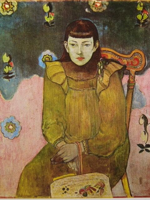 ゴーギャン、【グービルの娘の肖像】、希少な画集画、新品高級額 額装付