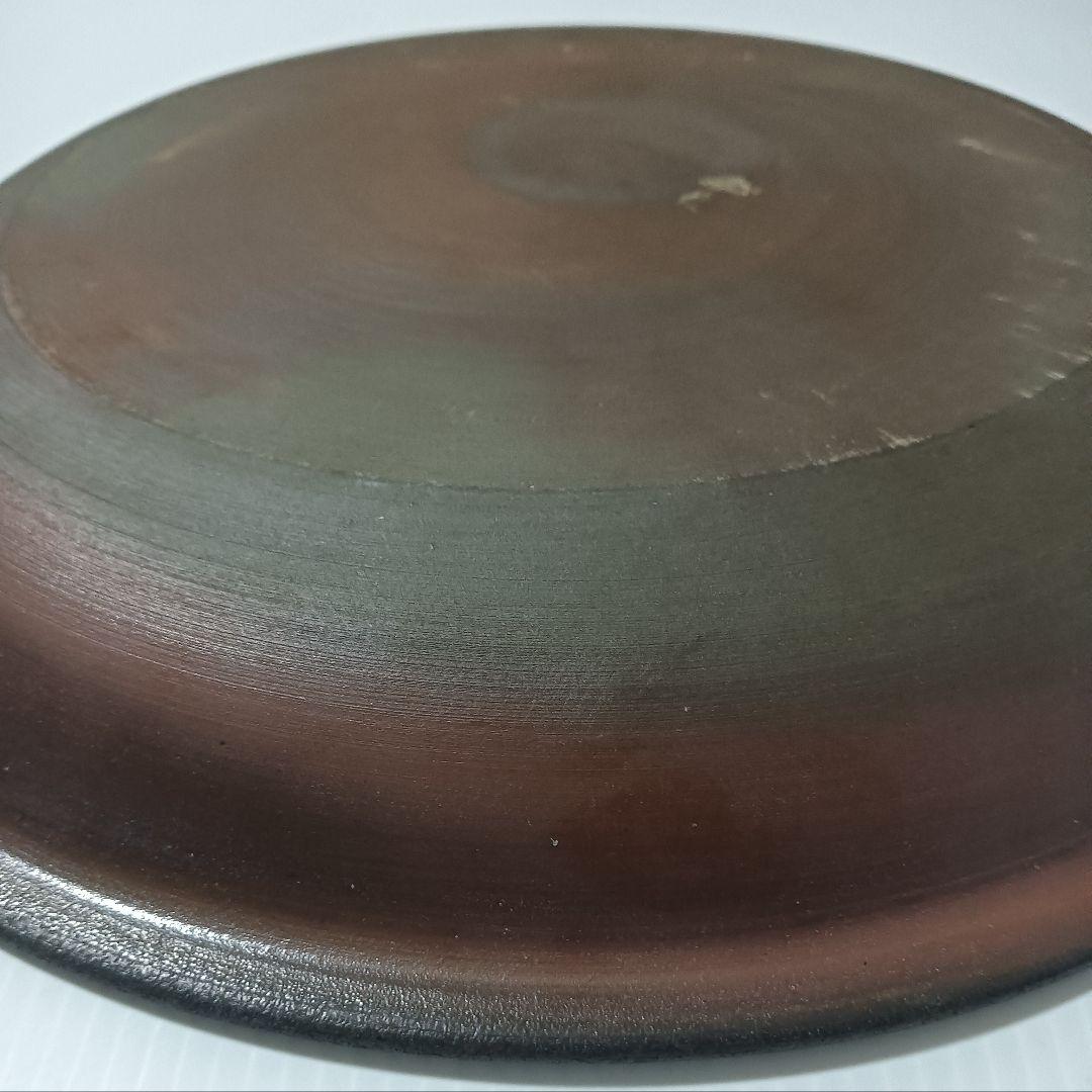 沖縄　やちむん　琉球南蛮墨流し手大皿 36cm