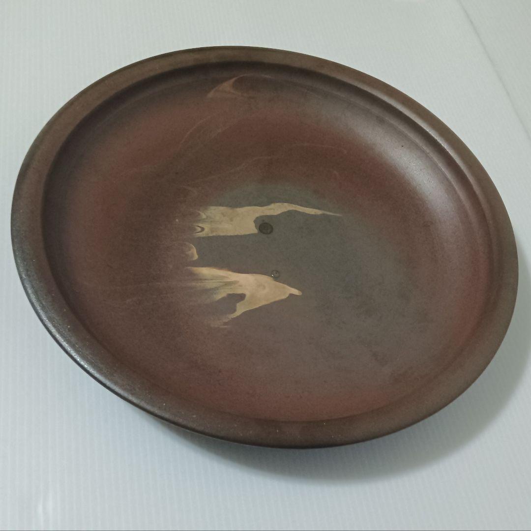 沖縄　やちむん　琉球南蛮墨流し手大皿 36cm