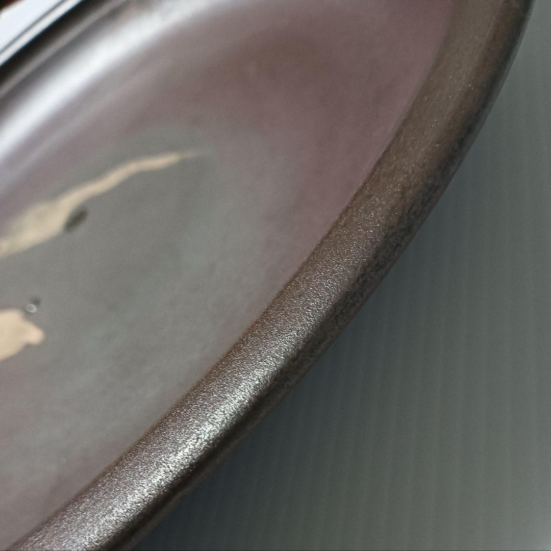 沖縄　やちむん　琉球南蛮墨流し手大皿 36cm