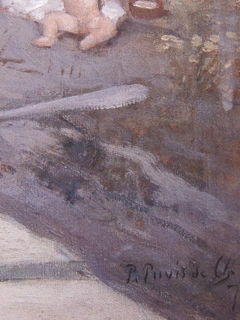 ピエール・ピュヴィ・ド・シャヴァンヌ、貧しき漁夫、希少な額装用画集より