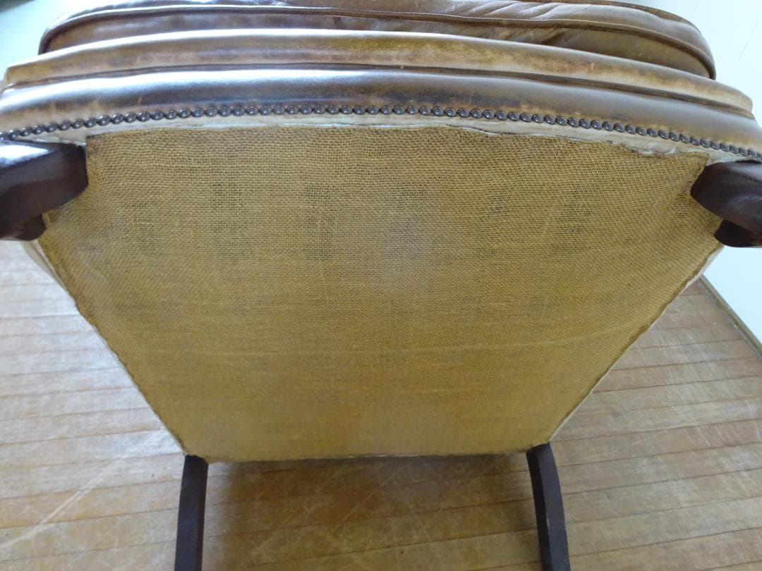 ロイズアンティークス　ウィングチェア　1Pソファ　本革　英国ヴィンテージ