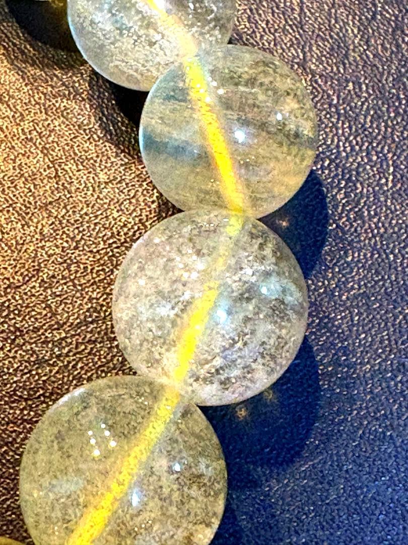 リビアングラス隕石　大玉ブレスレット③ 開運＊運気好転