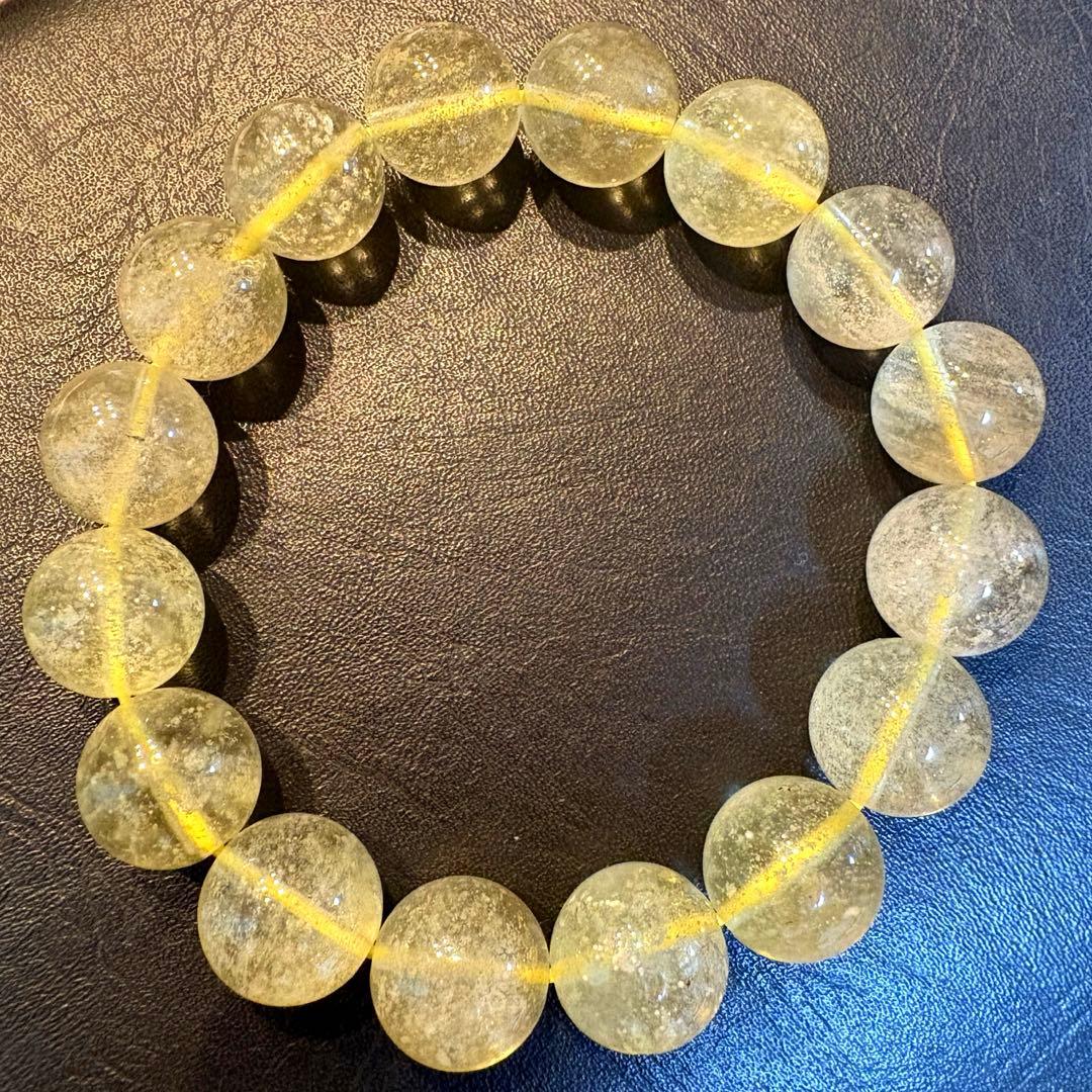 リビアングラス隕石　大玉ブレスレット③ 開運＊運気好転
