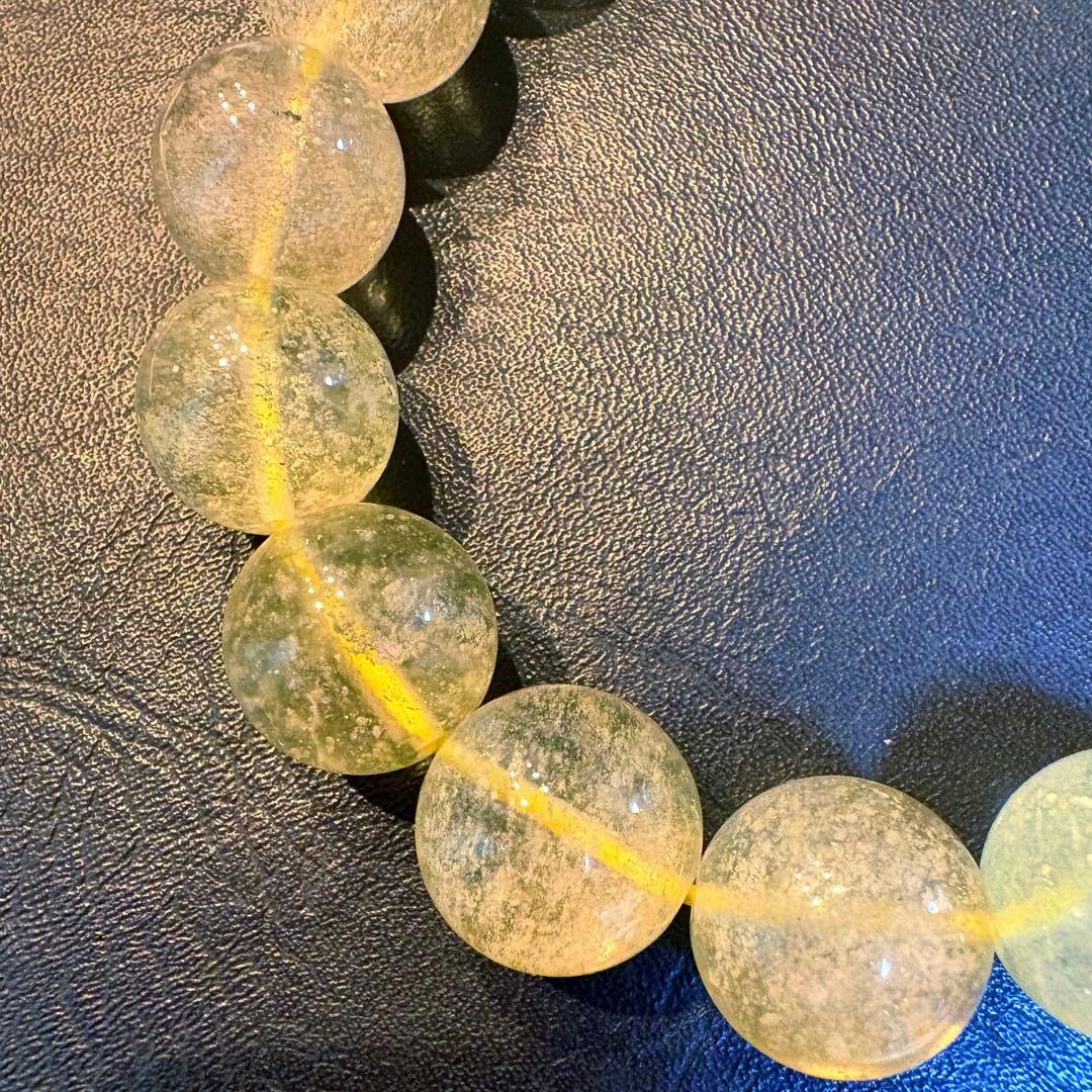 リビアングラス隕石　大玉ブレスレット③ 開運＊運気好転