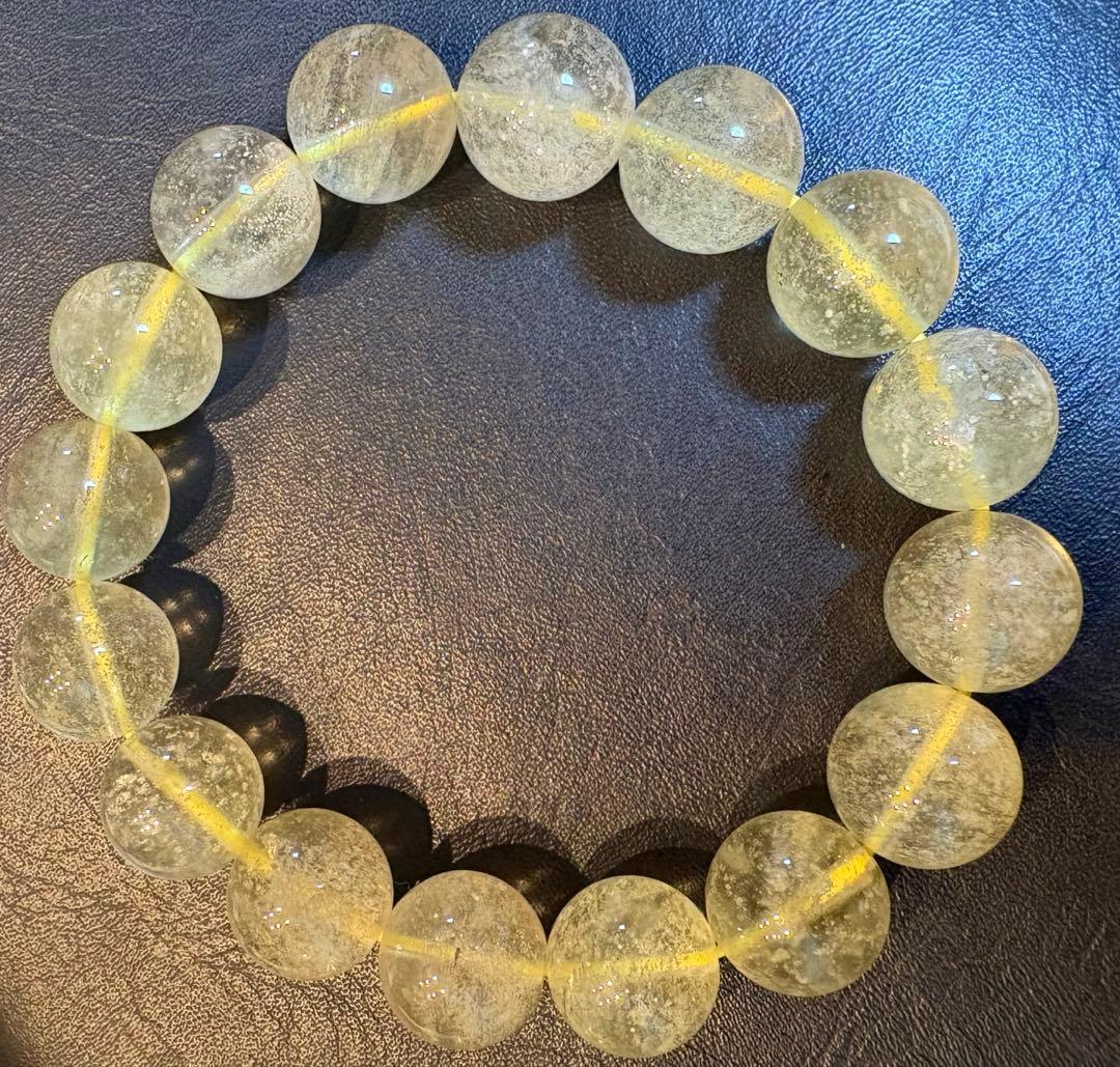 リビアングラス隕石　大玉ブレスレット③ 開運＊運気好転