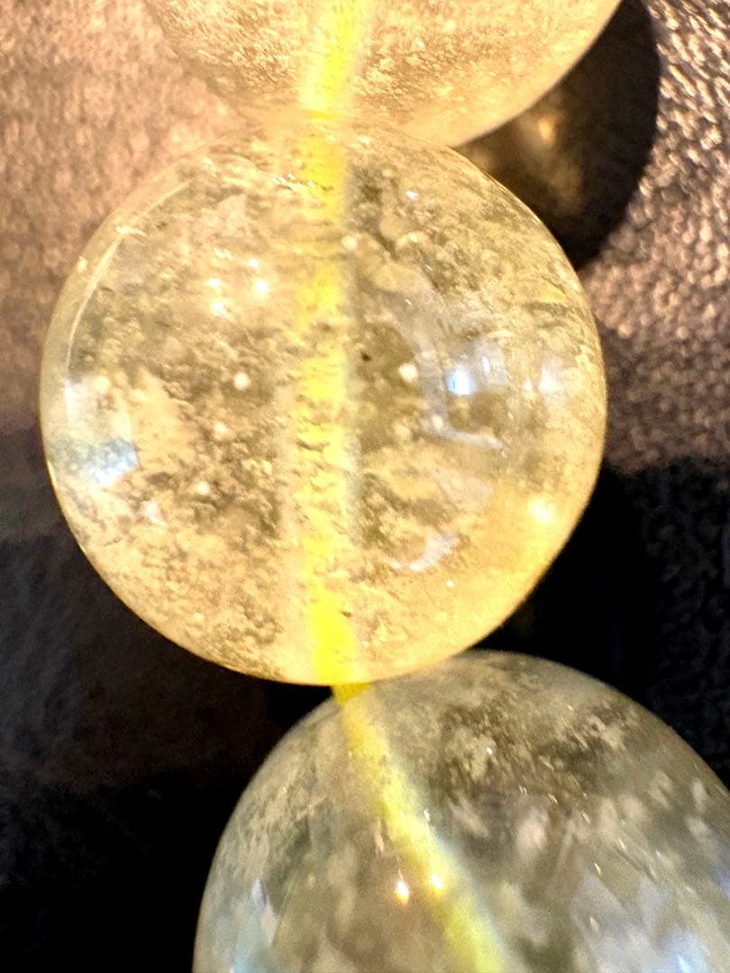 リビアングラス隕石　大玉ブレスレット③ 開運＊運気好転