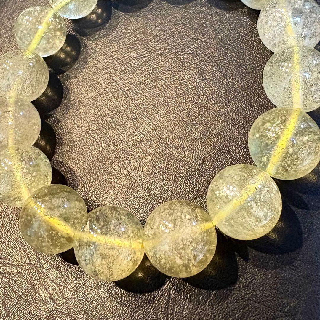 リビアングラス隕石　大玉ブレスレット③ 開運＊運気好転