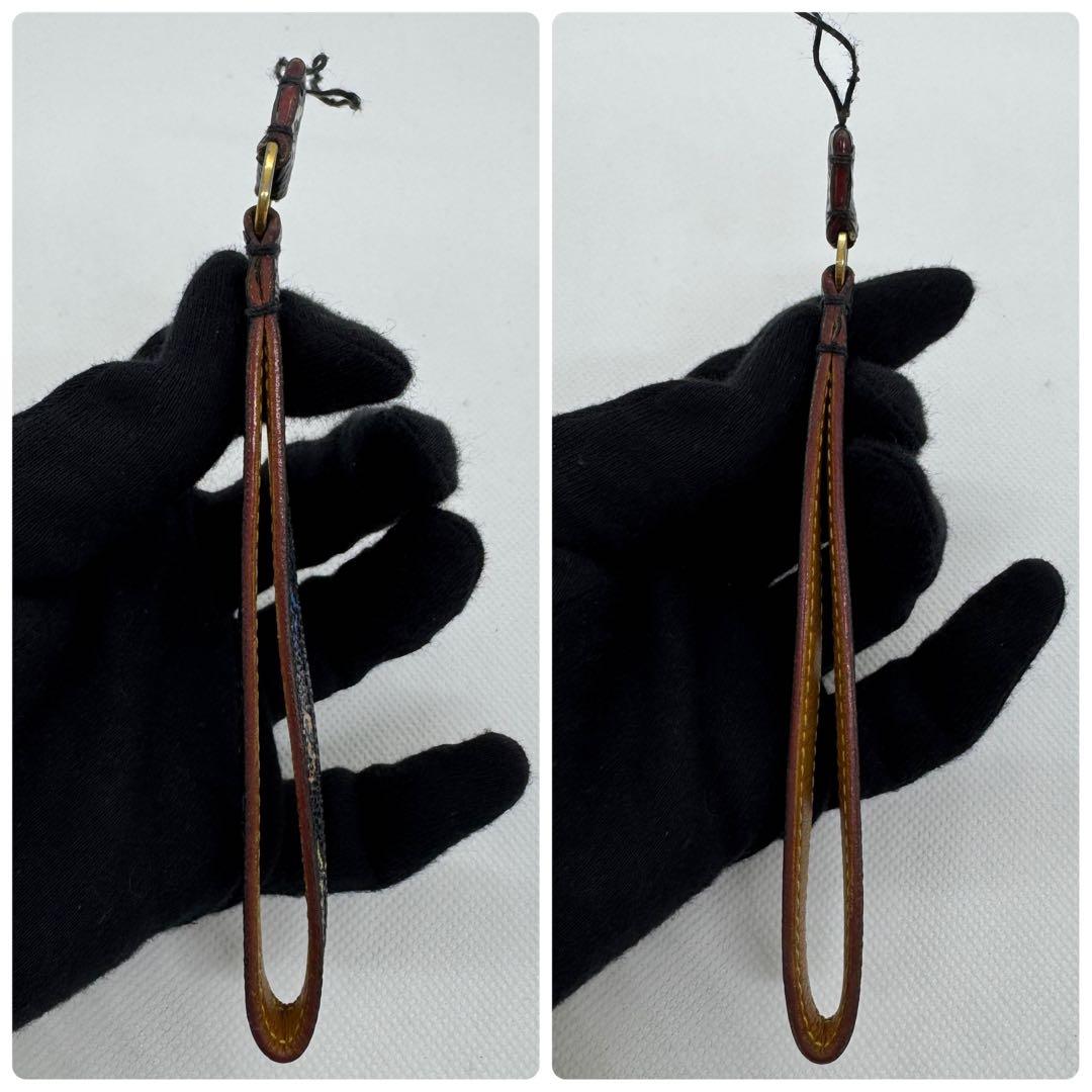 美品 ルイヴィトン 携帯ストラップ マルチカラー ブラック