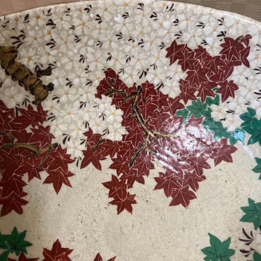 京焼 色絵 雲錦鉢 菓子器 雲錦手紅葉文