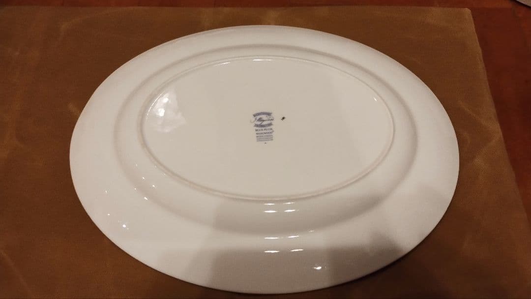 未使用　 Blue Plum 楕円形皿