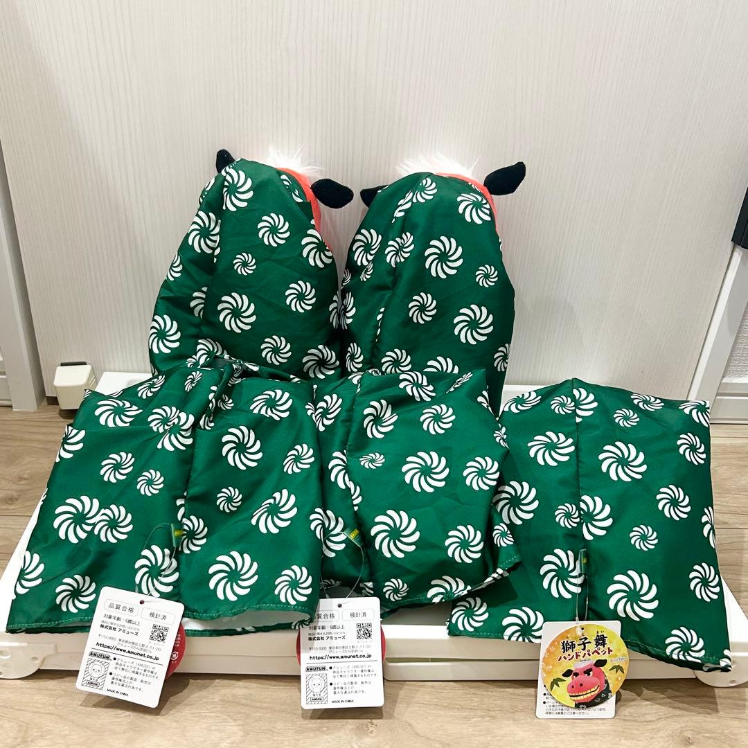 獅子舞ハンドパペット　獅子舞おはやしダンシングギミック　5点　まとめ売り