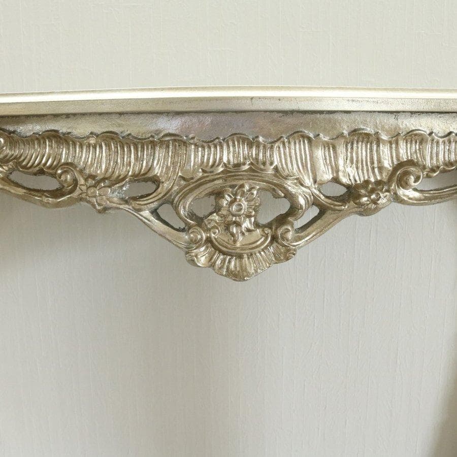 イタリア コンソールテーブル シルバー 85.5cm幅 完成品 猫脚