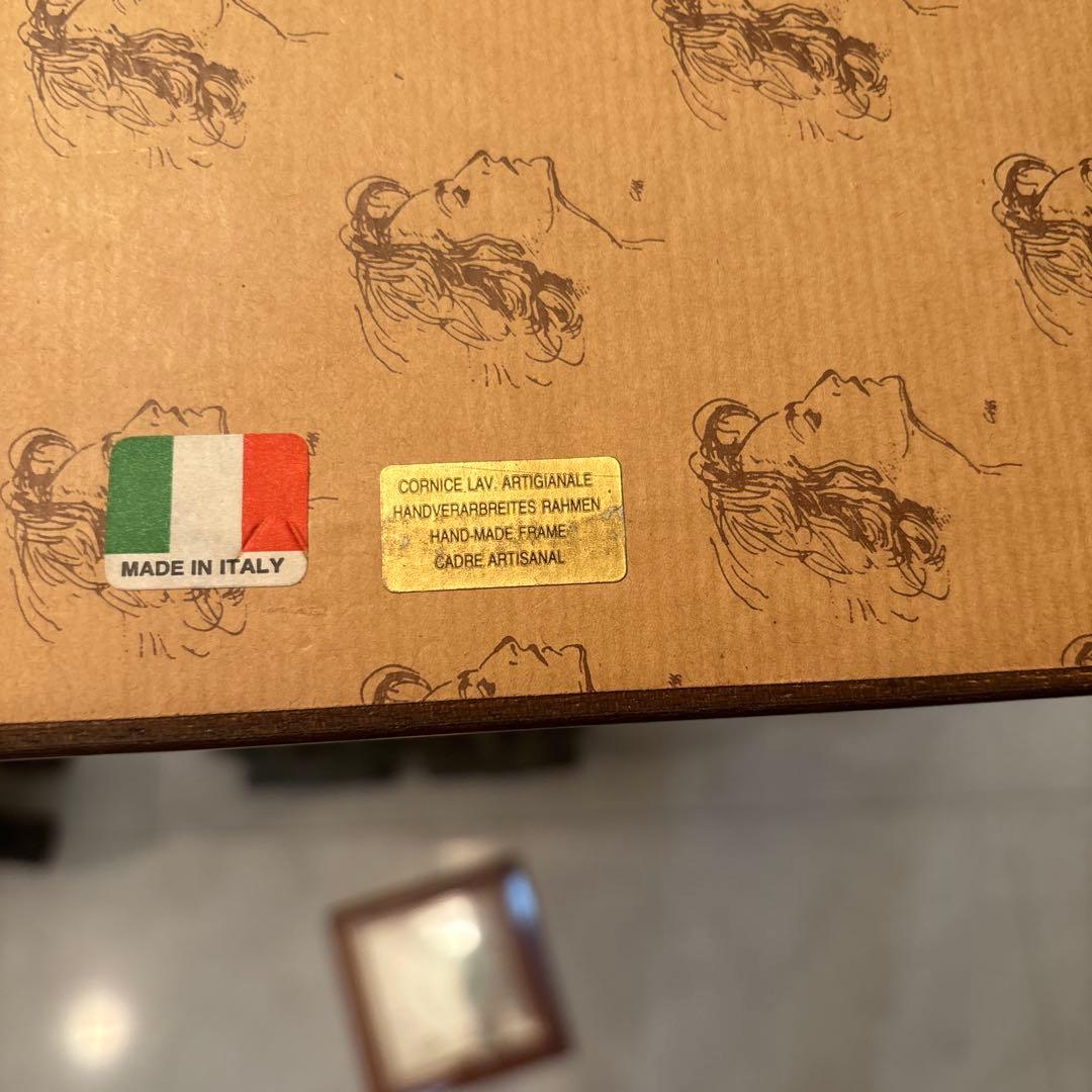 イタリア90年代ヴィンテージ上品なカモが素敵な高級感のある額縁の絵画