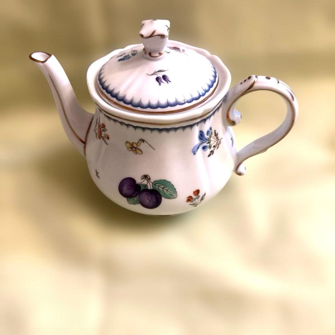 ジノリ　イタリアンフルーツ　ティーポット　金継ぎ用