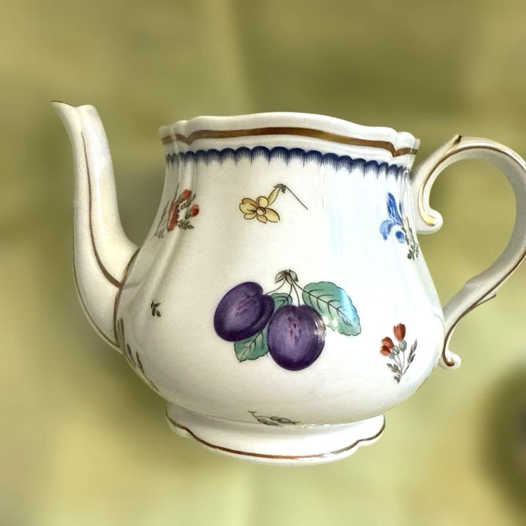 ジノリ　イタリアンフルーツ　ティーポット　金継ぎ用