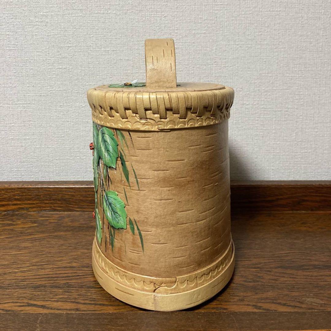 ロシア雑貨☆白樺 ベレスタ収納ボックスA ハンドペイントbox マトリョーシカ