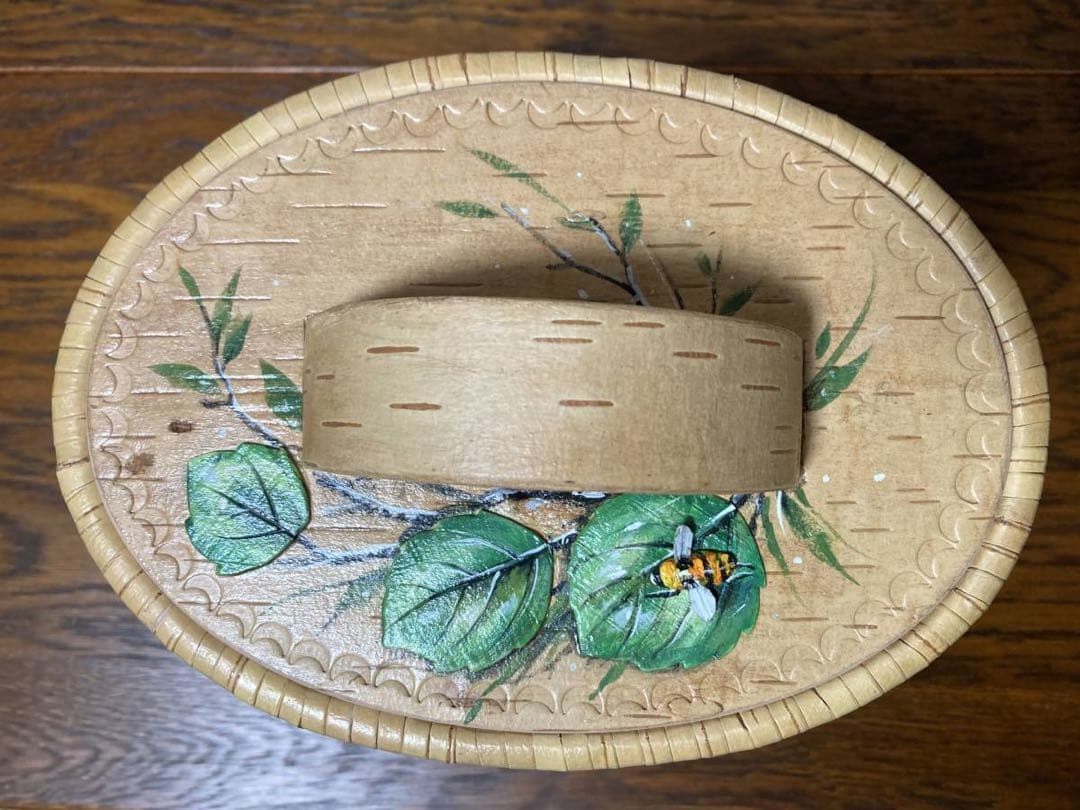 ロシア雑貨☆白樺 ベレスタ収納ボックスA ハンドペイントbox マトリョーシカ