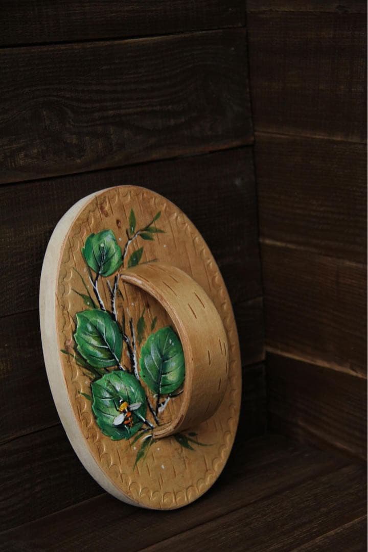 ロシア雑貨☆白樺 ベレスタ収納ボックスA ハンドペイントbox マトリョーシカ