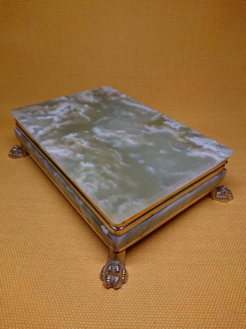 天然石　宝石箱　小物入れ　イタリア　置物　インテリア　工芸品　美術品　A1325