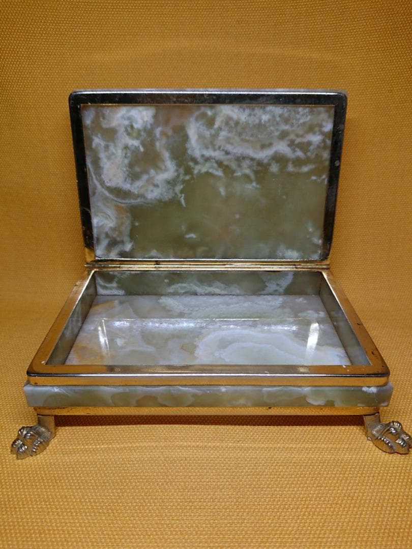 天然石　宝石箱　小物入れ　イタリア　置物　インテリア　工芸品　美術品　A1325