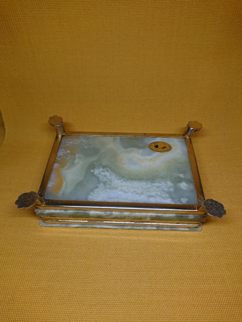 天然石　宝石箱　小物入れ　イタリア　置物　インテリア　工芸品　美術品　A1325