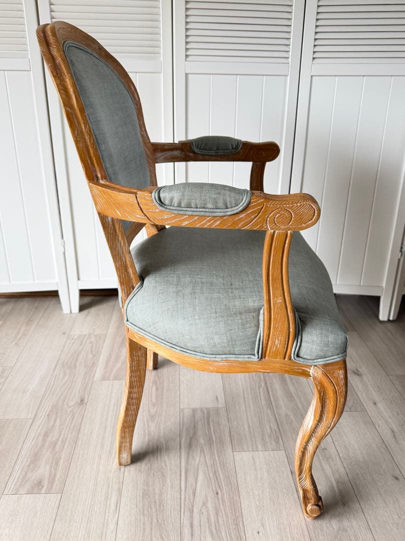 シャビーシック スタイリングチェア LUMINOUSアッシュグレー アームチェア