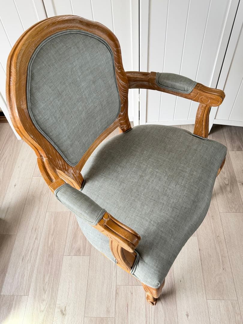 シャビーシック スタイリングチェア LUMINOUSアッシュグレー アームチェア