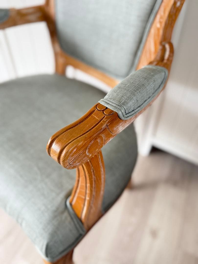 シャビーシック スタイリングチェア LUMINOUSアッシュグレー アームチェア