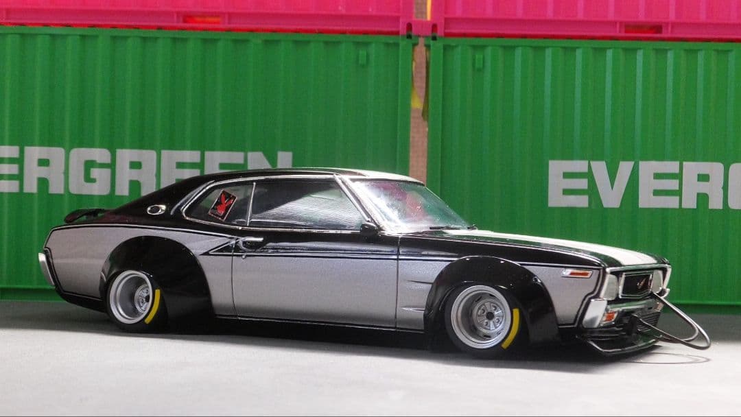 仕上げ中　1/24 ブタケツ　ローレル　SGX 街道レーサー　c130 加工鉄珍