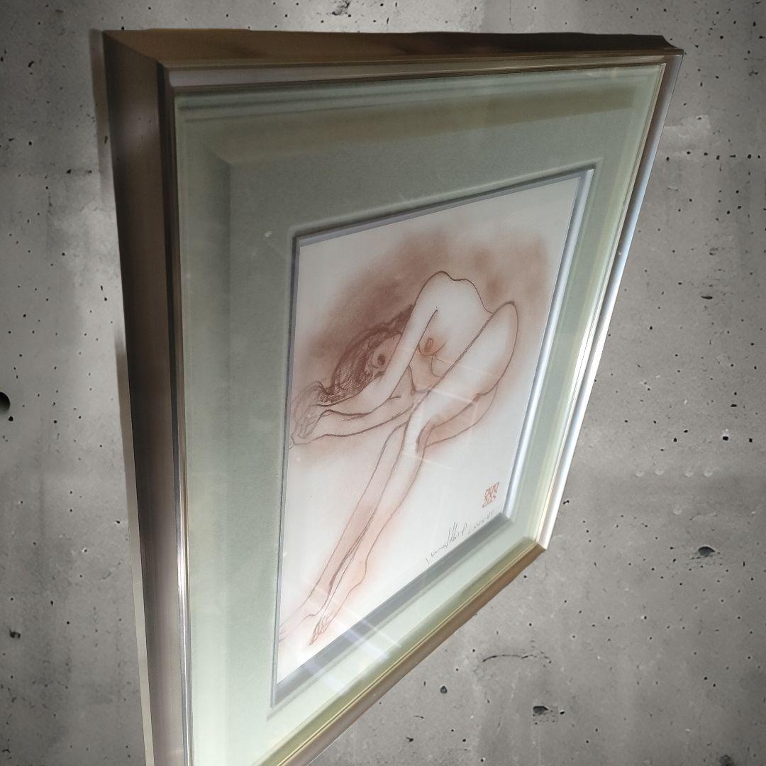 古沢岩美直筆デッサン　「裸婦」池袋モンパルナス