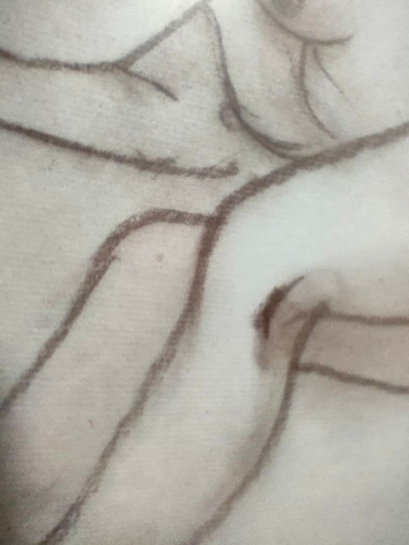 古沢岩美直筆デッサン　「裸婦」池袋モンパルナス